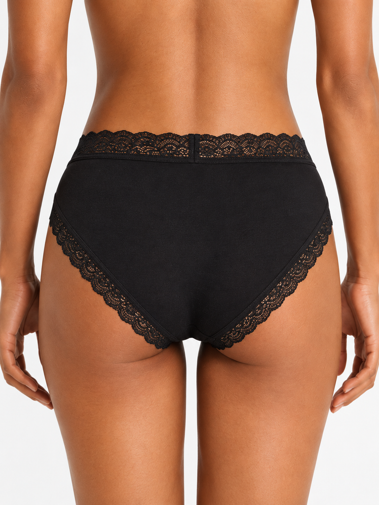 Organic Lace Mid-rise Brief