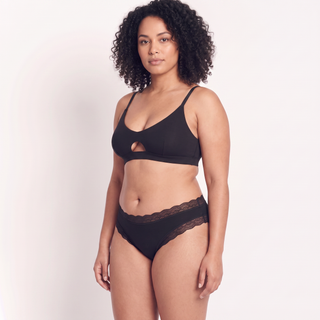 Organic Lace Mid-rise Brief